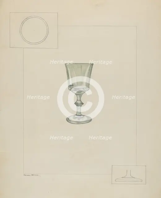 Whiskey Glass, c. 1936. Creator: Emma Wilson.