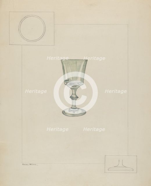 Whiskey Glass, c. 1936. Creator: Emma Wilson.