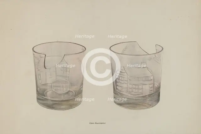 Whiskey Glass, c. 1941. Creator: Chris Makrenos.