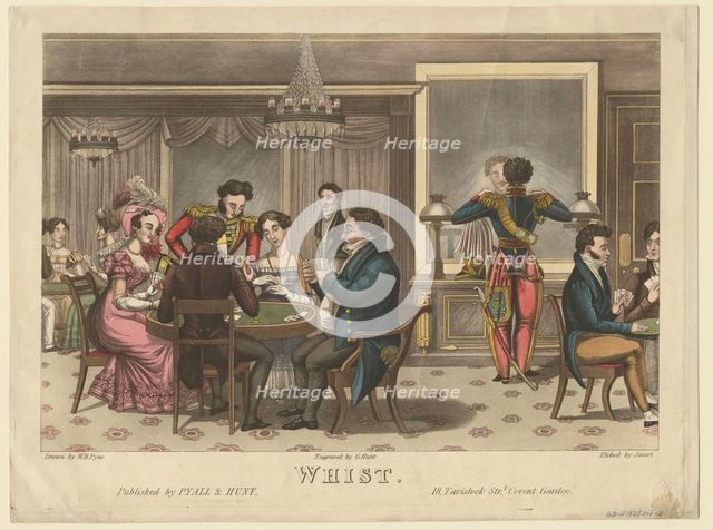 Whist, 1825. Artist: Pyne, William Henry (1769-1843)