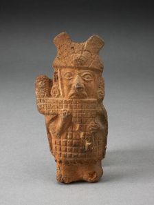 Whistle in the Form of a Figure Playing Pipes, 100 B.C./A.D. 500. Creator: Unknown