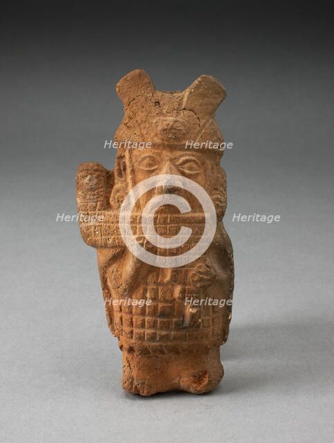 Whistle in the Form of a Figure Playing Pipes, 100 B.C./A.D. 500. Creator: Unknown.