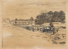 Whistler at Moulsey [Molesey Lock], [1861]. Creator: Edwin Edwards