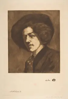 Whistler's "Portrait of Himself", 1888. Creator: Henri-Charles Guerard