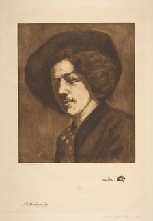Whistler's "Portrait of Himself", 1888. Creator: Henri-Charles Guerard