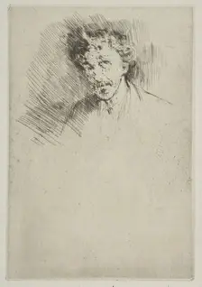 Whistler with the White Lock, 1879. Creator: James Abbott McNeill Whistler
