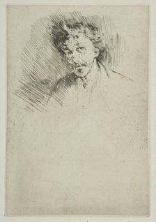 Whistler with the White Lock, 1879. Creator: James Abbott McNeill Whistler