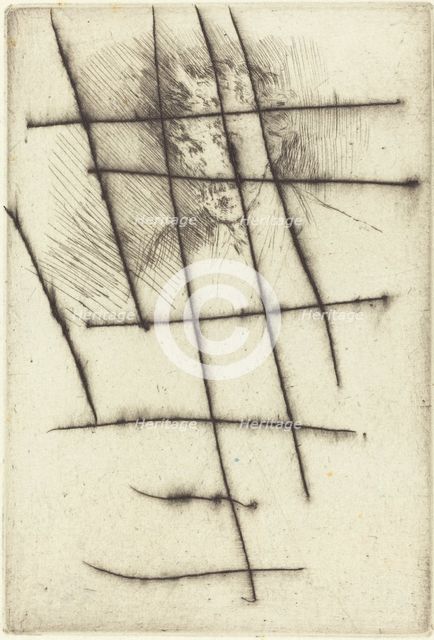 Whistler with the White Lock, 1879. Creator: James Abbott McNeill Whistler.