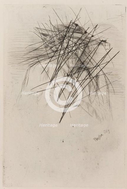 Whistler with a hat, 1859. Creator: James Abbott McNeill Whistler.