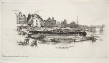 Whistler's House, Old Chelsea, 1863. Creator: Francis Seymour Haden (British, 1818-1910)