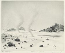 Whirlwinds, Dead Mountains, Mojave Desert, California, c. 1921. Creator: George Elbert Burr