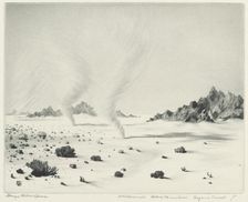 Whirlwinds, Dead Mountains, Mojave Desert, California, c. 1921. Creator: George Elbert Burr