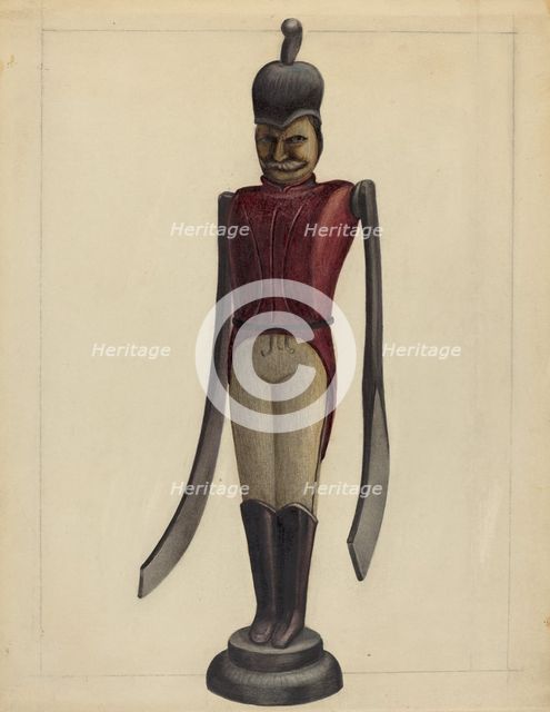 Whirligig: Hessian Soldier, c. 1937. Creator: Mina Lowry.