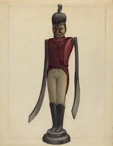 Whirligig: Hessian Soldier, c. 1937. Creator: Mina Lowry