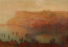 Whitby Abbey in the evening. Creator: Hunt, Alfred William (1830-1896)