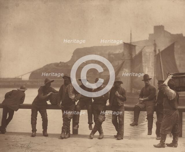 Whitby Fishermen, c. 1885. Creator: Sutcliffe, Frank Meadow.