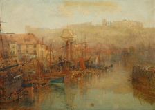 Whitby harbor in the morning. Creator: Hunt, Alfred William (1830-1896)