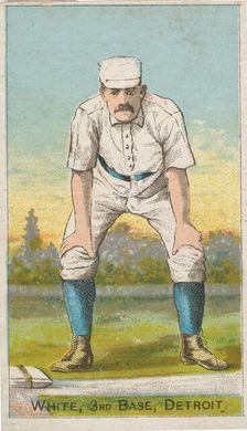 White, 3rd Base, Detroit, from the "Gold Coin" Tobacco Issue, 1887. Creator: D Buchner & Co