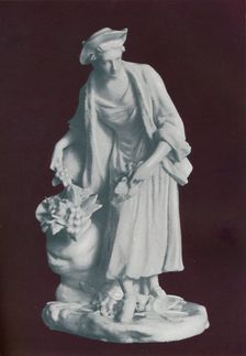 White Chelsea Porcelain gardener's companion figure, c1770