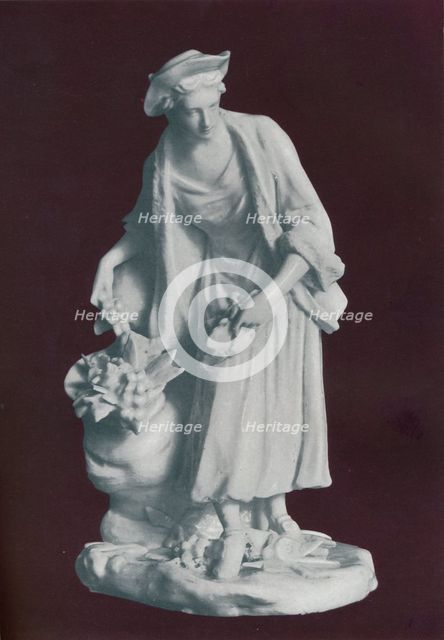 White Chelsea Porcelain gardener's companion figure, c1770. Artist: Unknown.