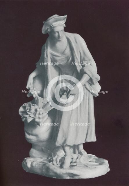 White Chelsea Porcelain gardener's companion figure, c1770. Artist: Unknown.