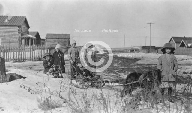 White children playing, between c1900 and c1930. Creator: Unknown.