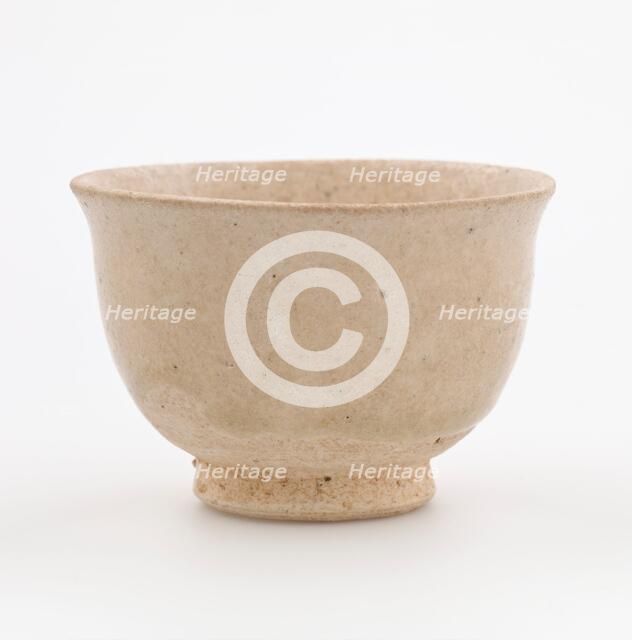 White cup, date unknown. Creator: Unknown.
