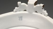 White and Gold Covered Ice Cream Pail, c. 1840. Creator: Factory of Jacob-Petit (French, 1830-1865)