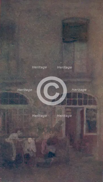 'White And Grey The Hotel Courtyard Dieppe', 1885, (1904). Artist: James Abbott McNeill Whistler.