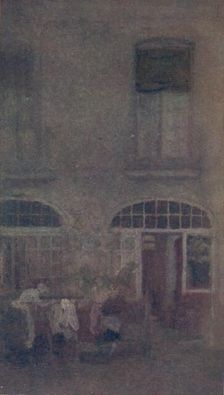 White And Grey The Hotel Courtyard Dieppe 1885, (1904). Artist: James Abbott McNeill Whistler