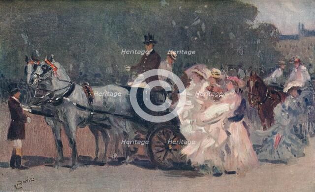 'White and Pink Tulle. - In The Park', c1900. Artist: Albert Ludovici