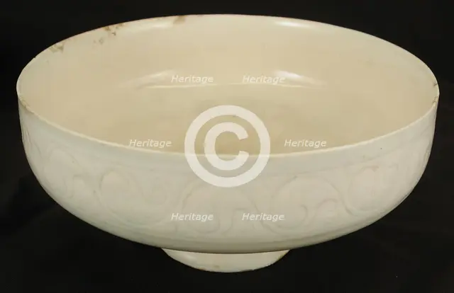 White bowl, Iran, 12th century. Creator: Unknown.