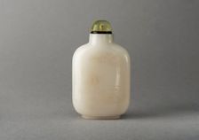 White glass snuff bottle, China, Qing dynasty, 1644-1911. Creator: Unknown