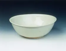 White glazed deep bowl, late Tang dynasty, China, 9th century. Creator: Unknown