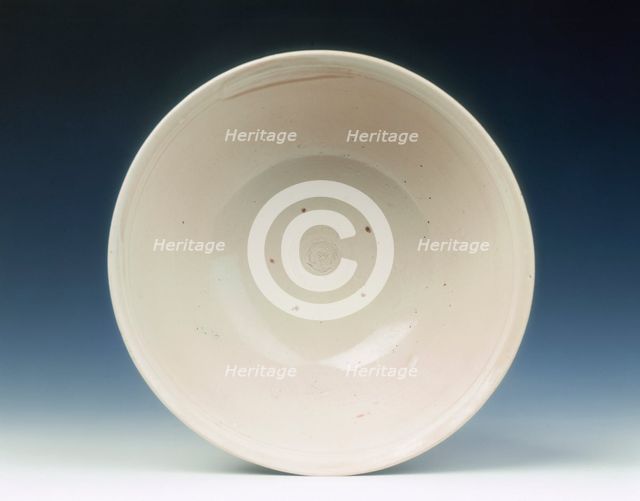 White glazed stem bowl, late Jin-early Yuan dynasty, China, 13th century. Artist: Unknown
