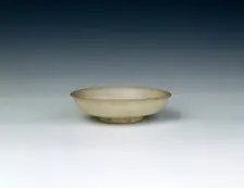 White glazed saucer dish, Chu Dau kiln, Vietnam, 14th century. Creator: Unknown
