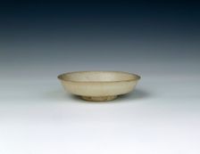 White glazed saucer dish, Chu Dau kiln, Vietnam, 14th century. Creator: Unknown
