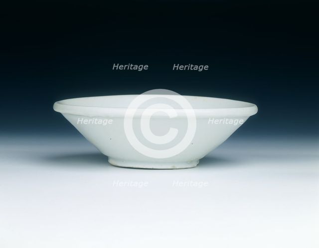 White Ding bi-foot bowl, Tang dynasty, China, 9th century. Creator: Unknown.