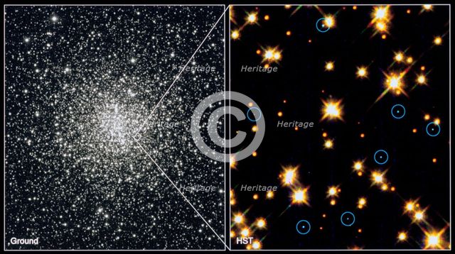 White dwarf stars in Globular Cluster M4H Bond (STSCI). Creator: Unknown.