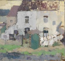 White Façades and Garden at Bosvoorde, 1907. Creator: Rik Wouters