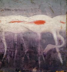 White Flamingoes, study for book Concealing Coloration in the Animal Kingdom, ca. 1905-1909. Creator: Abbott Handerson Thayer
