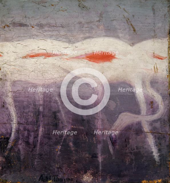 White Flamingoes, study for book Concealing Coloration in the Animal Kingdom, ca. 1905-1909. Creator: Abbott Handerson Thayer.