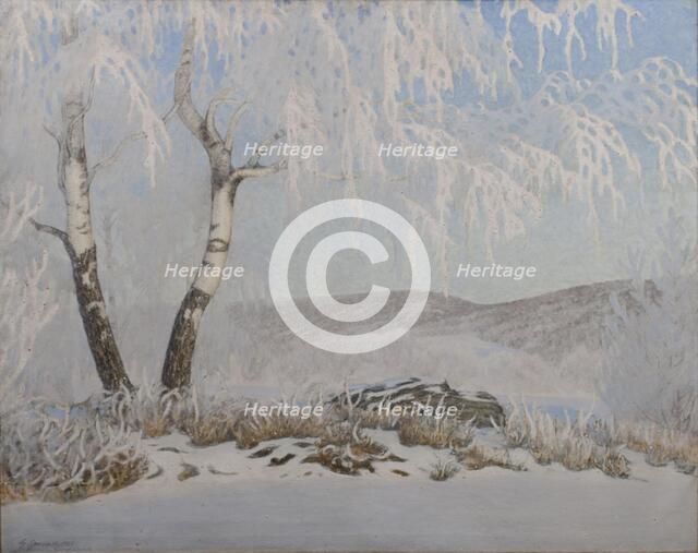 White Frost in Sunshine, 1903. Creator: Gustaf Fjaestad.