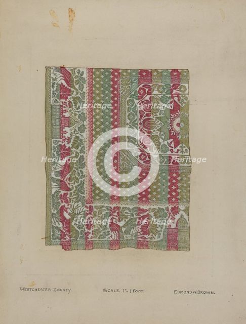 White House Bed Cover, c. 1936. Creator: Edmond W. Brown.