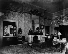 White House bedroom, c1893, printed later. Creator: Frances Benjamin Johnston
