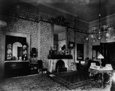 White House bedroom, c1893, printed later. Creator: Frances Benjamin Johnston