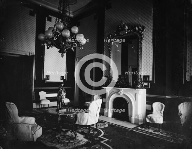 White House interior, Old Green Room (1st interior photo?) President's study, between 1860 and 1880. Creator: Unknown.