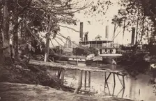 White House Landing, Pamunkey River, 1864. Creators: Tim O'Sullivan, Mathew Brady