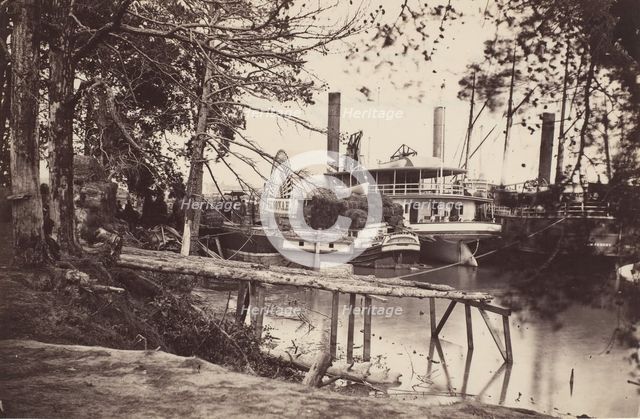 White House Landing, Pamunkey River, 1864. Creators: Tim O'Sullivan, Mathew Brady.