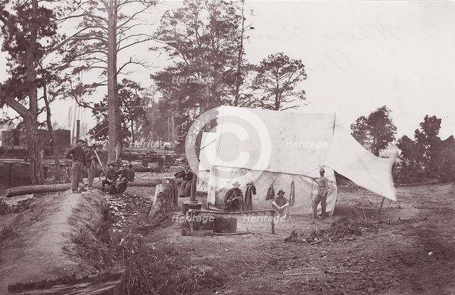 White House Landing, Pamunkey River, 1861-65. Creator: Tim O'Sullivan.